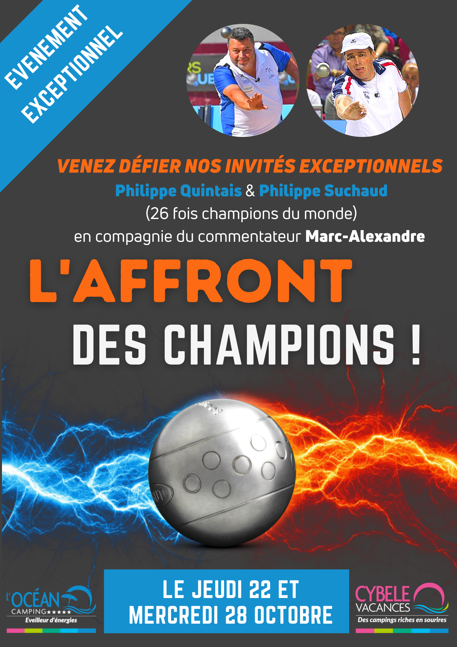 Affront des champions camping l'océan